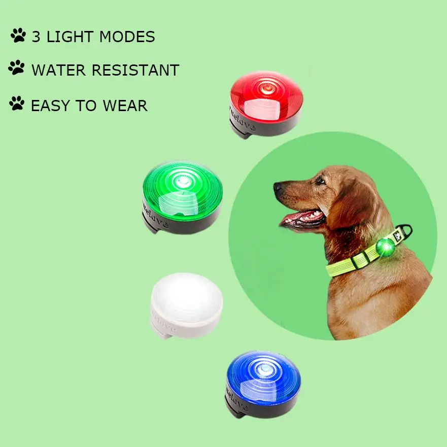 Truelove Pet Safety LED Light for Pet Wear Collar Harness Backpack with Water Resistant and Long Continuous Battery life TLD19101