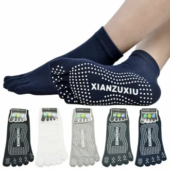 

Hot Sale 1 Pair Unisex Breathable Cotton Toe Socks Anti-slip Gym Sports Cotton Socks Running Five 5 Finger Solid Casual Mesh