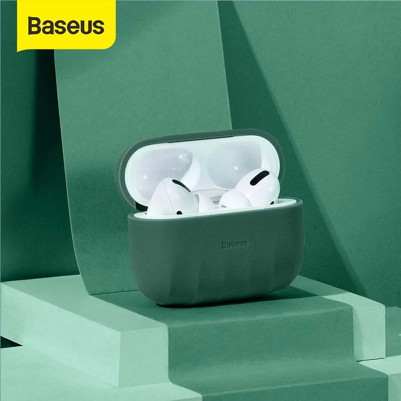 Силиконовый чехол Baseus для беспроводных наушников AirPods Pro противоударный защитный