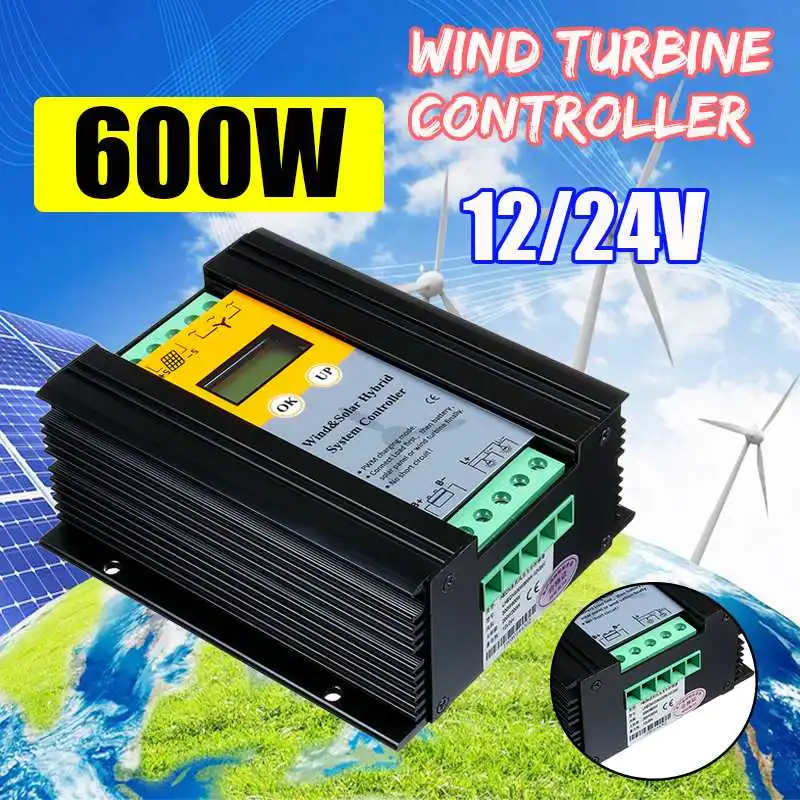 

Wind Solar hybrids charge controller Wind control solar control 600W 12V/24V for 500W/1000W Wind Turbine+250W/500W Solar Panel