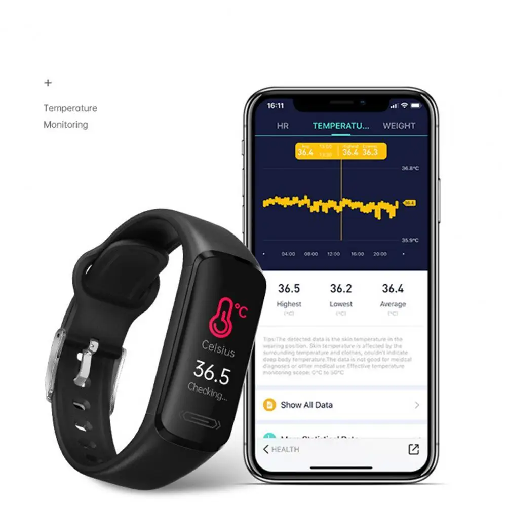 V101 Smart Watch Bluetooth Multifunctional IP68 Waterproof Black