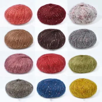 

5 Ball Fine Quality Wool Yarn angora Mohair Soft For Crochet Hand Knit Thin Sweater Scarf Shawl Cardigan Anti-pilling Yarn
