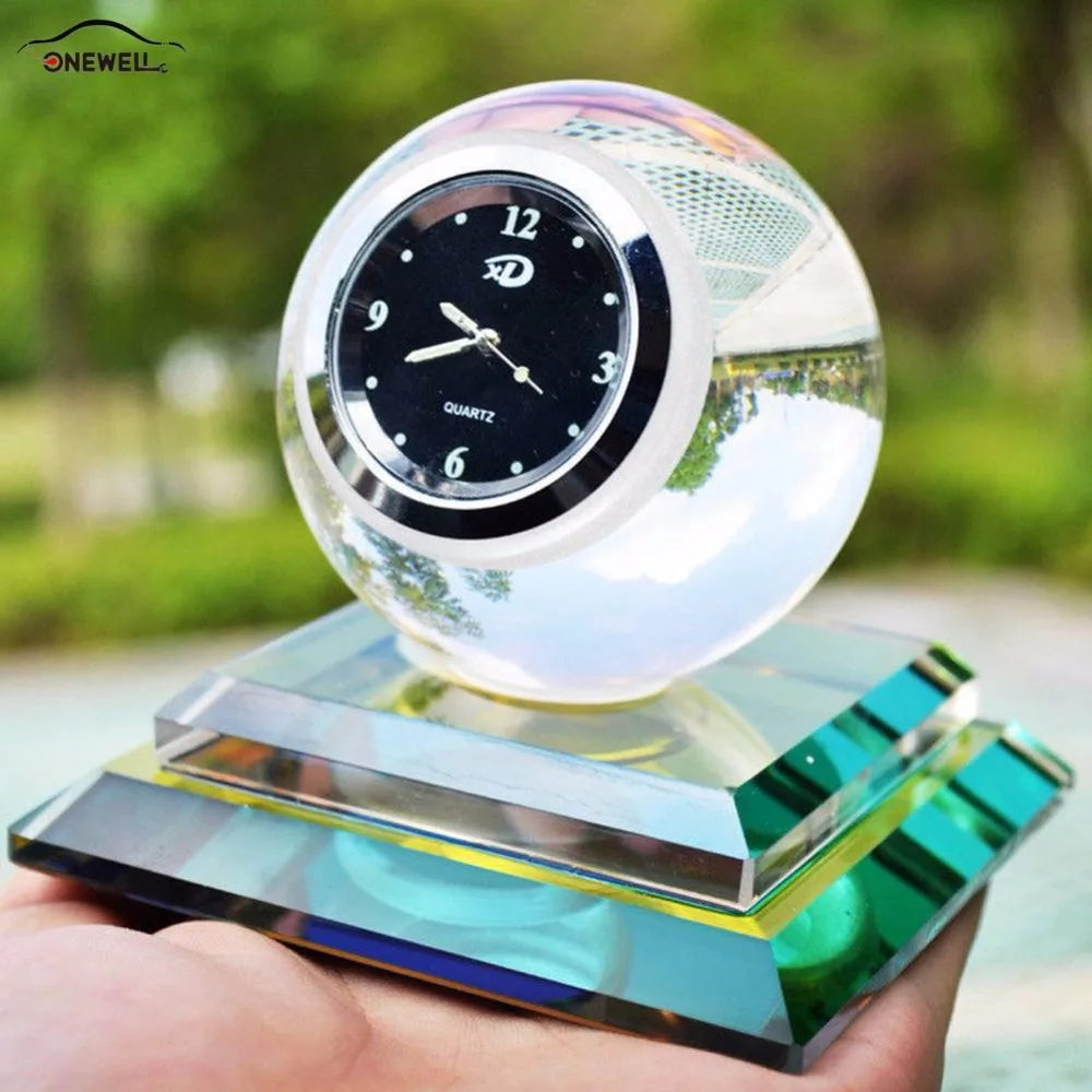 

ONEWELL Creative Watch Car Fragrance Decoration Car Decoration With Watch Crystal Ball Crystal Perfume Seat Car Accessories