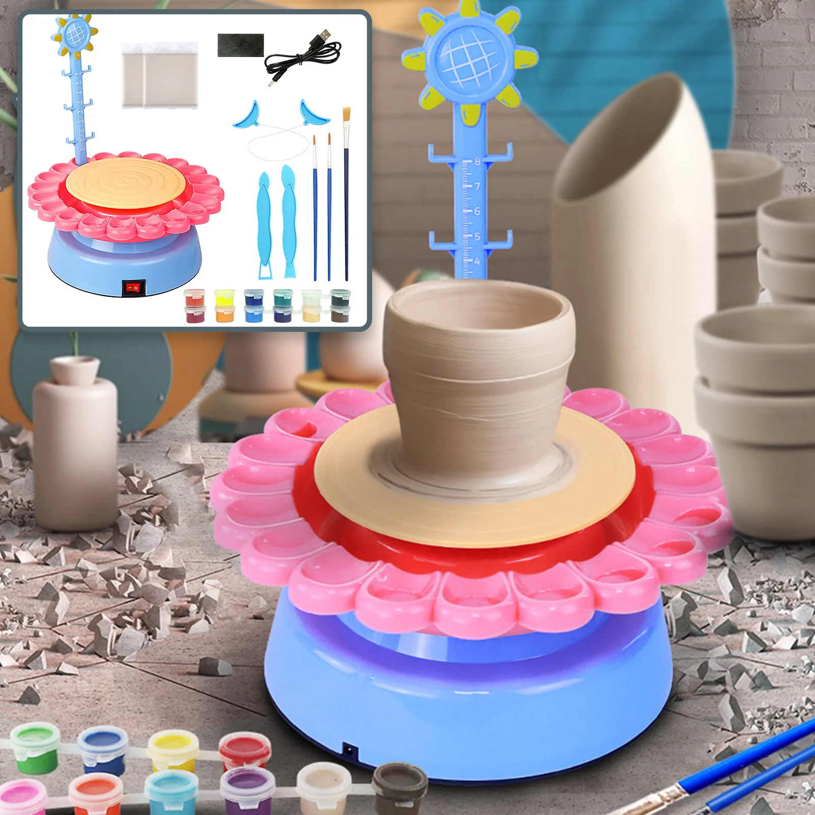 Kit de Machine à céramique électrique pour enfants, jouets de