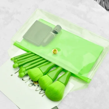 

10 Candy Color Makeup Brush Set With Bag Eye Shadow Brush Makeup Set Kit Lip Brow Highlight Blush Foundation Long Lasting