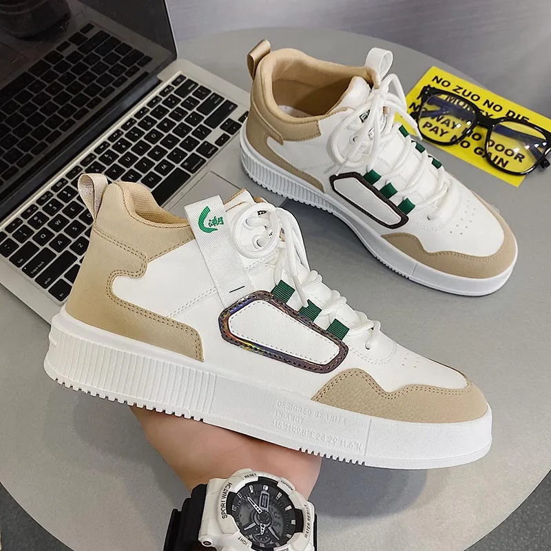 

Кроссовки мужские на платформе, Вулканизированная подошва, высокие удобные, Повседневная дышащая обувь для бега, размеры 39-44