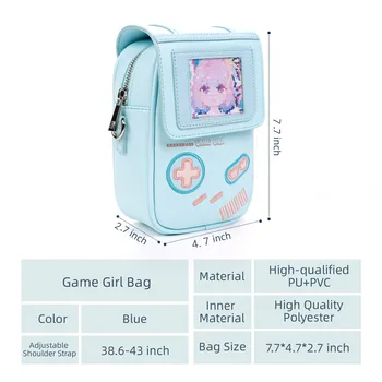 GeekShare Game Girl Blue Bag 4