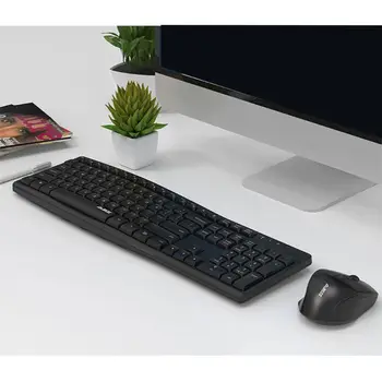 

New Ajazz A2030W Mute Waterproof 10m 2.4GHz Wireless Keyboard and Mouse Set Desktop Notebook