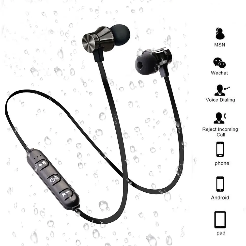 Спортивные игровые Bluetooth наушники гарнитура с шейным ремешком магнитные