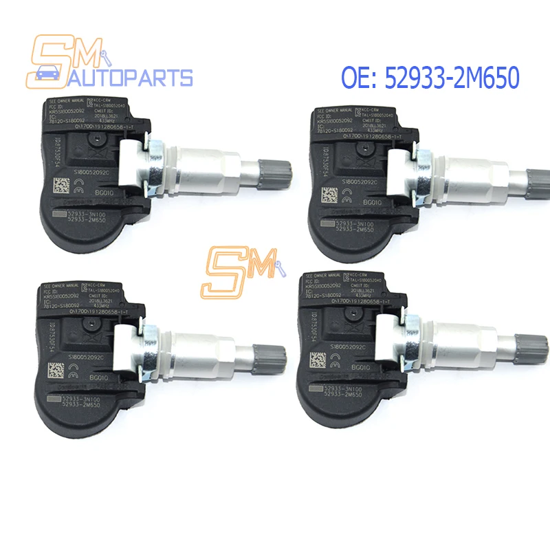 

52933-2M650 52933-3N100 датчик давления в шинах для Hyundai Accent Genesis I30 Ix55 Santa Fe Iii Solaris 2008-2023 433 МГц