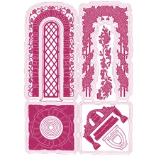

Door Frame And Lace Metal Cutting Dies Scrapbook Diary Decoration Embossing Template DIY Greeting Card Handmade 2021