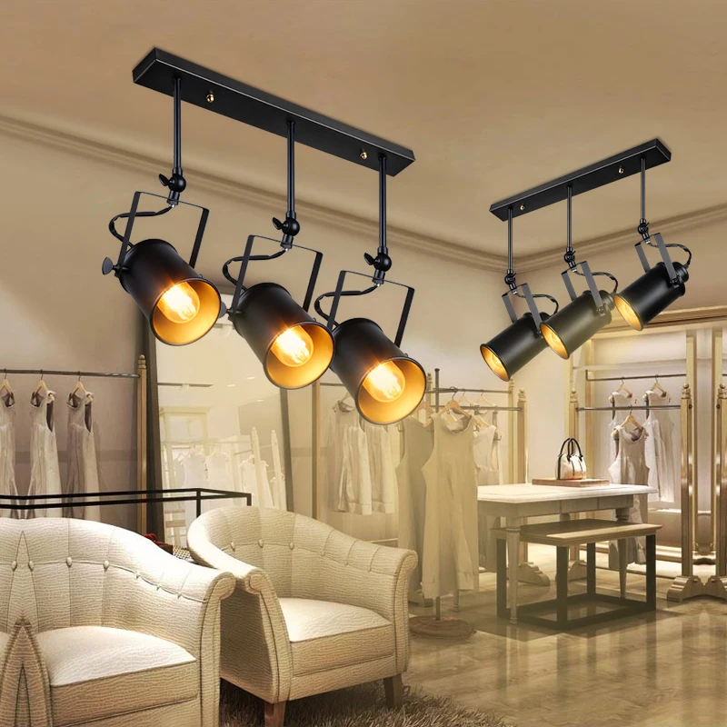 

CETANT Vintage Industrial Style Pendant lamp Nordic chandelier Adjustable Wall Spot Loft pendant American light Spotlight