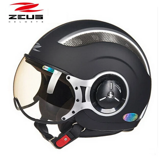 ZEUS Motorcycle helmet ZS-218c 3/4 Safety Motorbike moto scooter Helmet M L  XL XXL black white colorfull - AliExpress