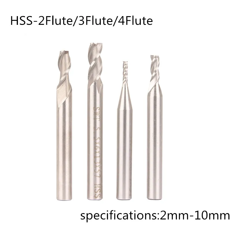 

2 pcs. HSS end cutter13mm 14mm 15mm 16mm 17mm 18mm 2 flute 3 flute 4 flute HSS end cutter CNC milling cutter