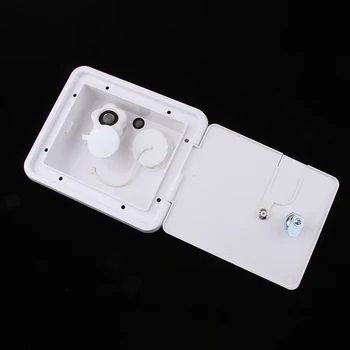 

RV White Gravity Fresh Water Fill Hatch Inlet UV Plastic Rectangular Cover