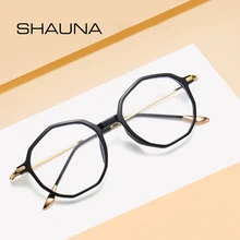 SHAUN Новая мода прозрачная оправа неправильный многоугольник очки винтажные классические прозрачные линзы очки