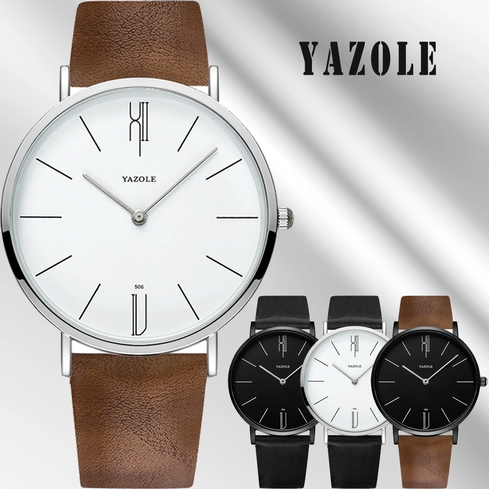 New Men's Watch Minimalist Modern Creative Quartz Watch For Men UltraThin Leather Casual Male Wristwatch Clock Relogio Masculino