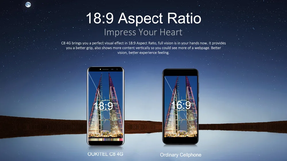 Смартфон Oukitel C8 4G 5,5 дюймов, 2ГБ 16 ГБ, 13 МП+ 5 МП, 3000 мАч, 4G LTE мобильный телефон, разблокировка отпечатков пальцевв