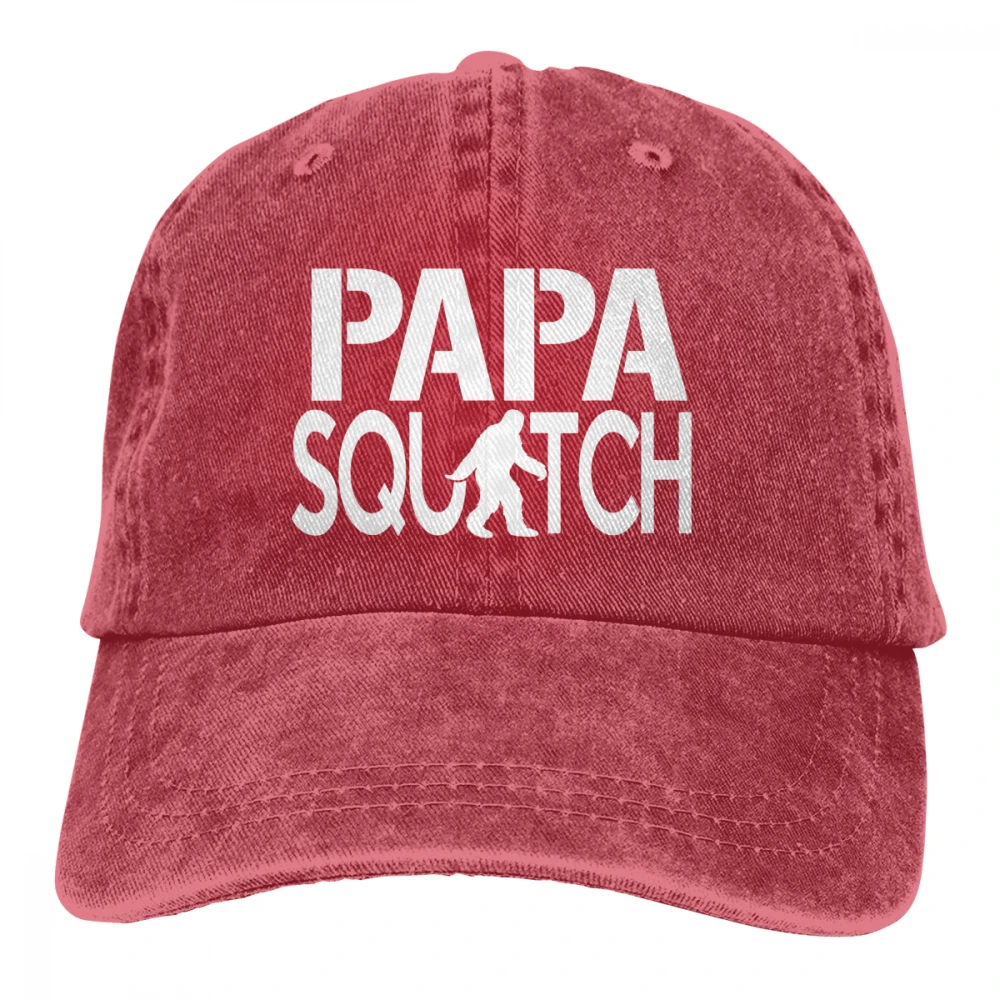 Papa Squatch Casquette черные унисекс Мужские Женские джинсовые бейсболка с ремешком кепки регулируемые Гольф папа шляпа