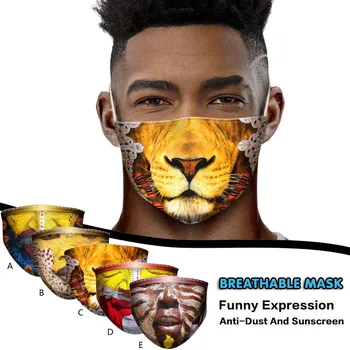 

1pc Windproof Foggy Haze Anti-spitting Funny Expression Mouth Cover Face Mouth Mask Cloth Mouth Mask Washable mondmaskers masque