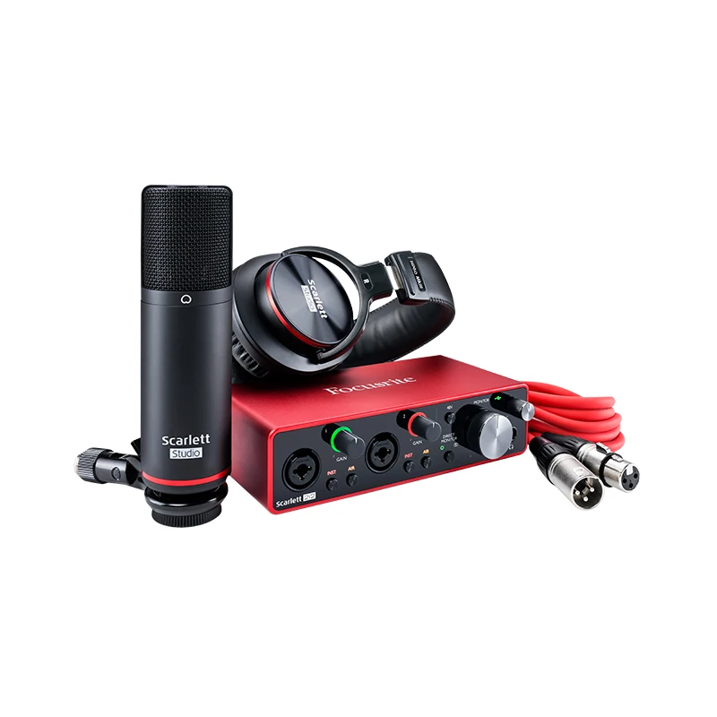 Focusrite scarlett 2i2 studio 3rd Gen записывающий набор 2i2 USB звуковая карта+ CM25 MKIII конденсаторный микрофон+ наушники HP60 MKIII