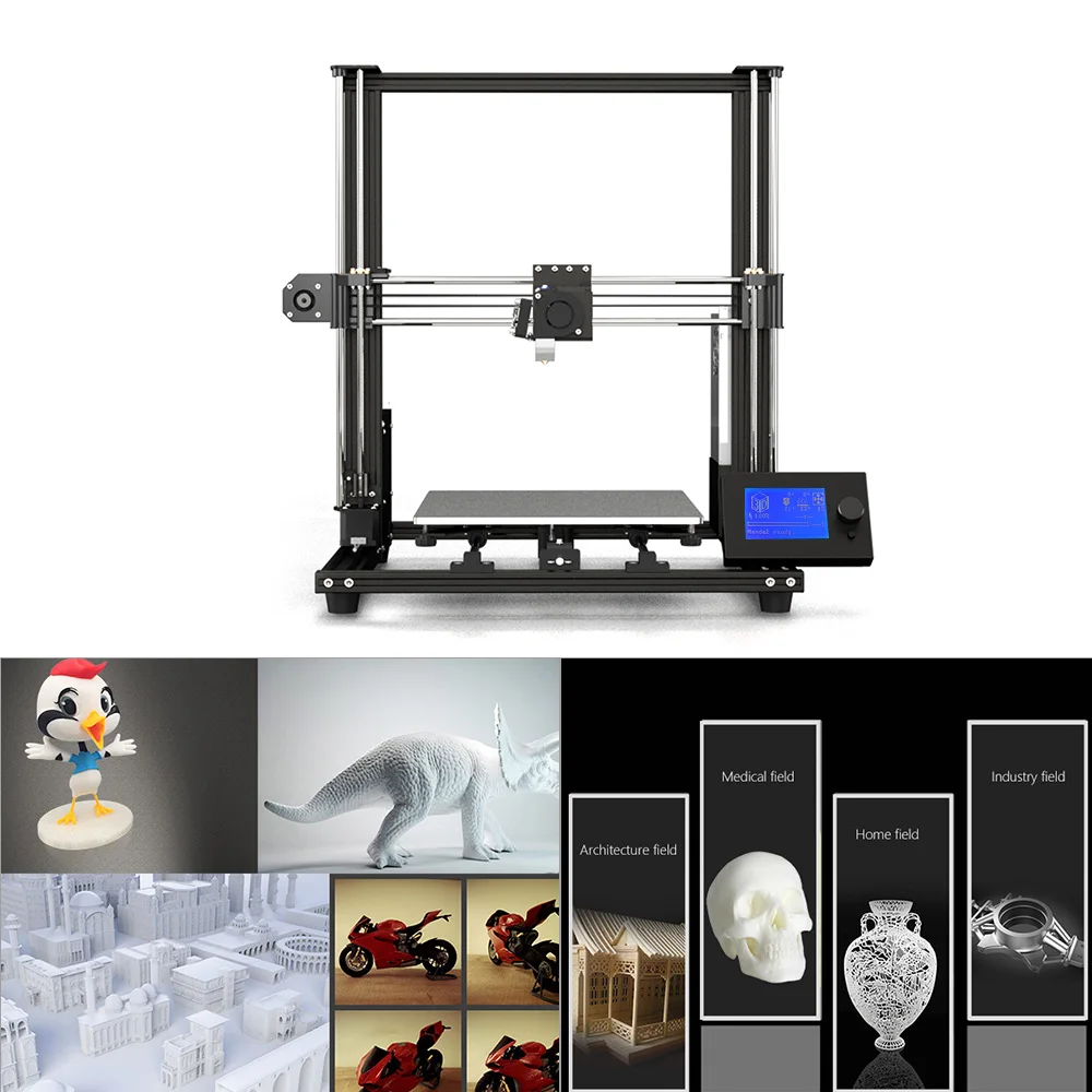 NEW Anet A8 Plus Upgraded High-precision DIY 3D Printer Self-assembly 300*300*350mm Large Print Size Aluminum Alloy Frame