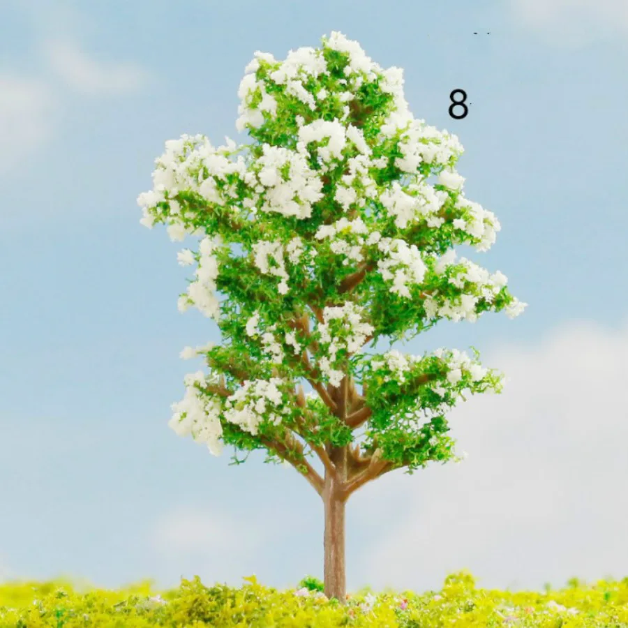 200pcs/lot 5cm architecture mini plastic model color tree for ho train layout railway layout model building