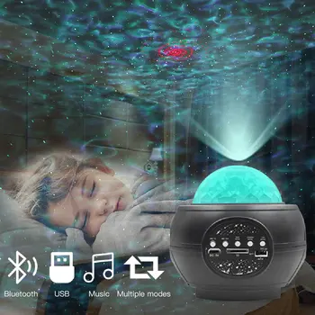 

Colorful Galaxy Starry Sky Projector Light USB Blueteeth Voice Control Music Player LED Night Light Romantic Projection Lamp