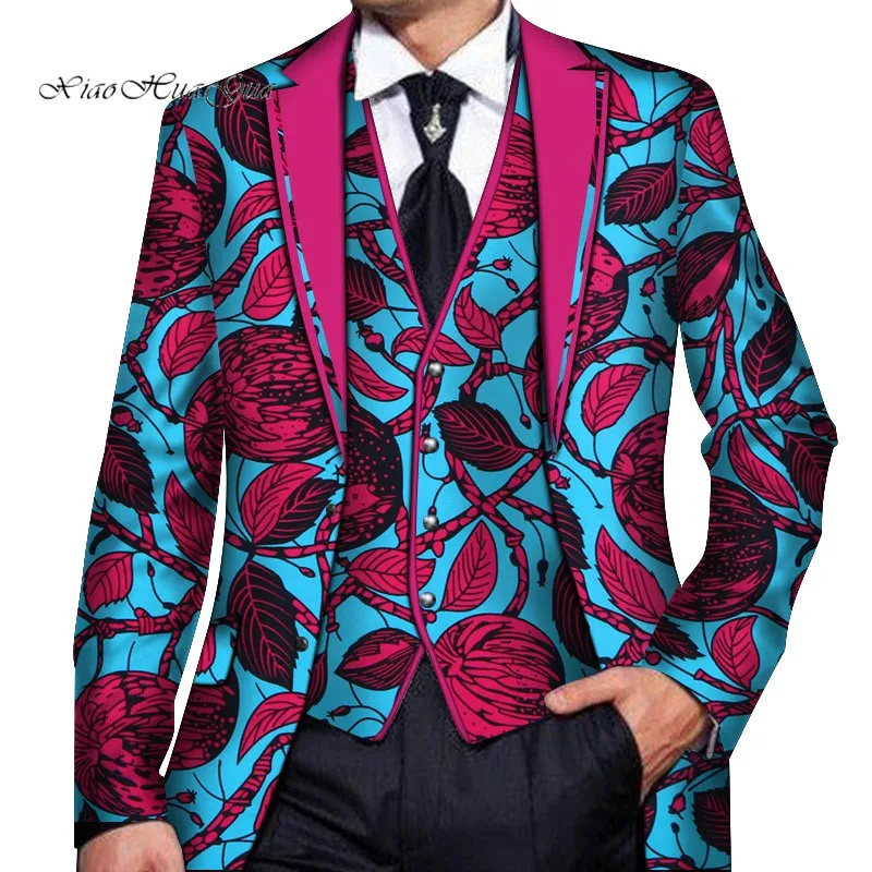 2020 Men Customized Blazer African Print Dashiki Men Clothes Wedding Party Suit Blazer Jacket Tops Coat Mens Suits Jacket WYN766