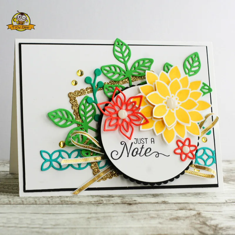 

2019 New Leaves Flower Leaf Metal Cutting Dies and Clear Stamps for Scrapbooking for DIY Card Making Cutting Crafts Stencil Dies