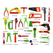 27 шт./компл. садовые инструменты для ремонта игрушки для детей ролевые игры на окружающую среду Пластик технического обслуживания инструмент подарки