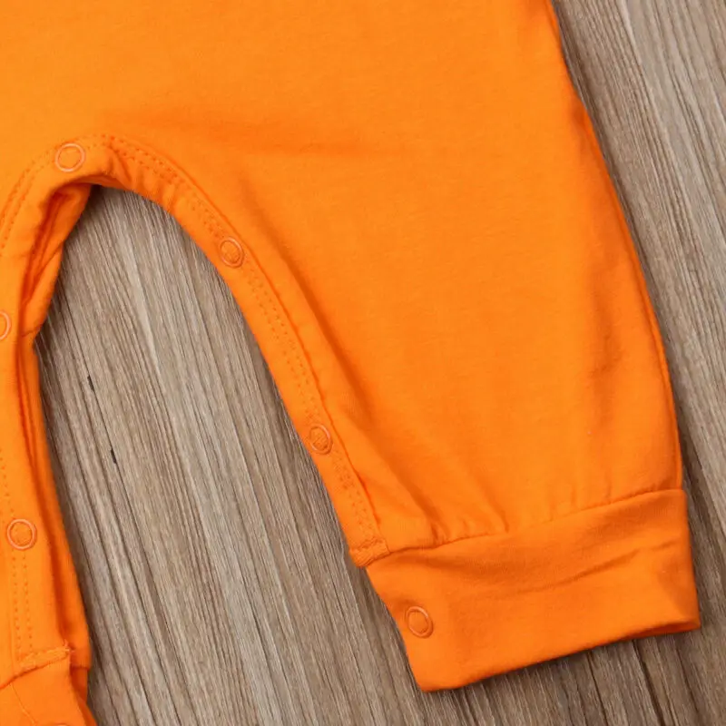 0-24M Newborn Baby Boy Girl Halloween Rompers Cartoon Funny Pumpkin Jumpsuit Long Sleeve Clothes Autumn Baby Costumes
