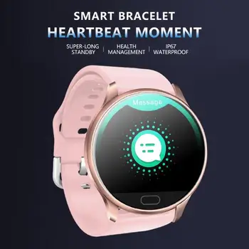 

IP67 C198 Smart Watch Time Display Heart Rate Blood Pressure Monitor Wristband Wechat Movement Message Reminder Distance 130mAh