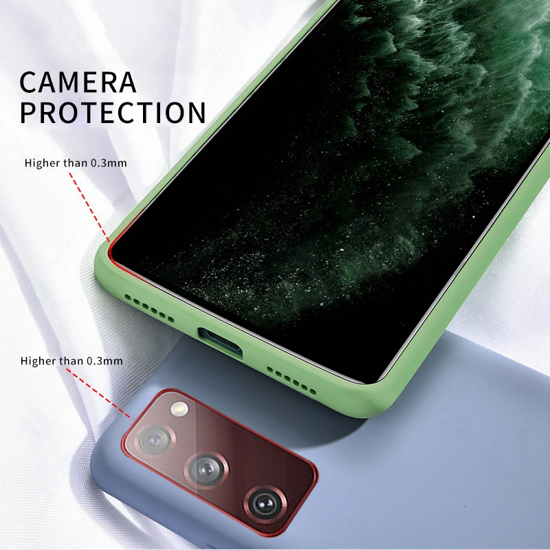 HINWEIS 20 ULTRA HINWEIS 10 LITE 8 9 S10 + S20 + S20 FE Weiche Abdeckung Flüssigsilikonhülle für Samsung Galaxy S21 S21 + S10 S10E S8_voghion.com