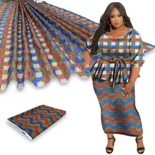 Мягкая высококачественная ткань Анкара, африканская настоящая восковая ткань, сатиновая лента из шелковой органзы, ткань с принтом, 6 ярдов для женского платья