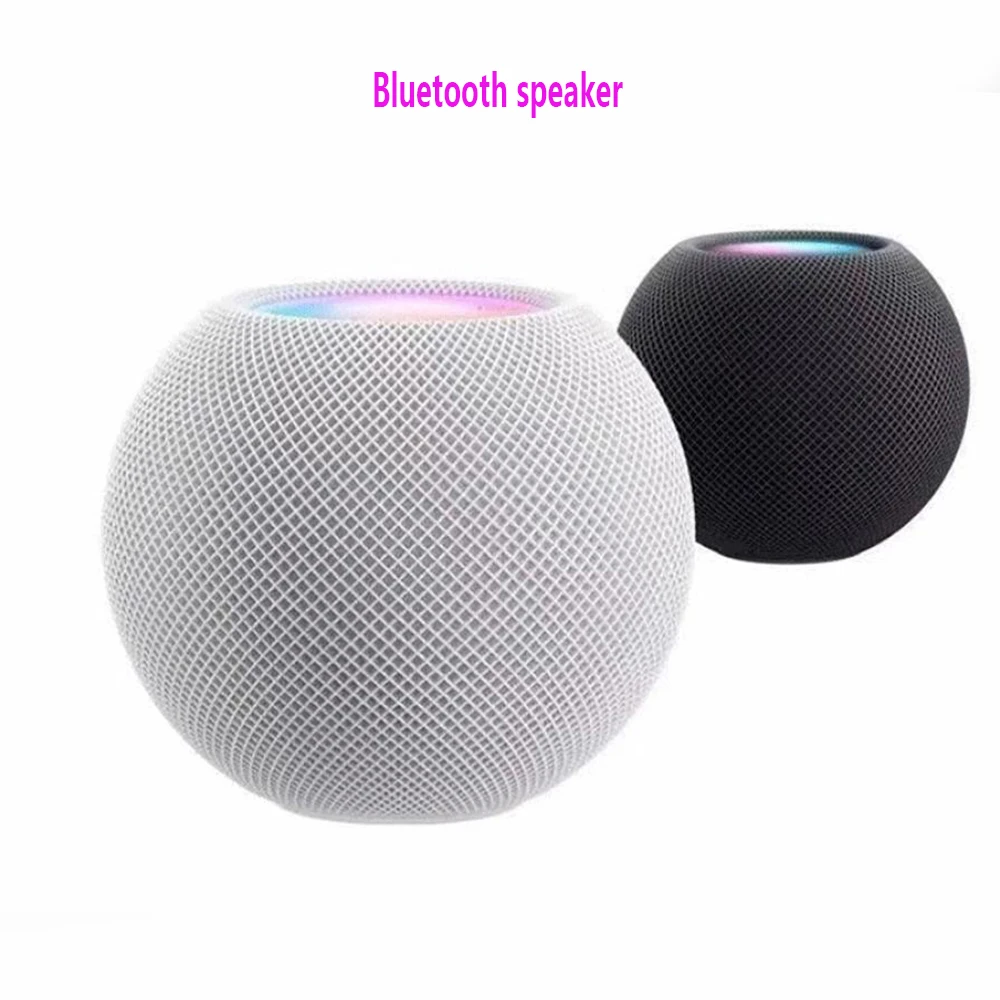 New For Apple's Bluetooth Speaker HomePod Mini Portable Smart Copy 1:1HIFI Deep Bass Stereo Type-C Wired Waterproof - Цена: 