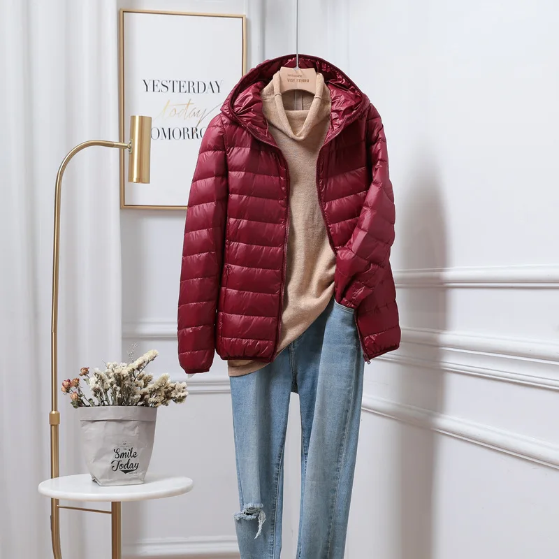 NewBang 8XL 7XL Plus Size Ultra Light Down Jacket Women Autumn Winter Warm Coat Lightweight Warm Jackets Female Hooded Parka