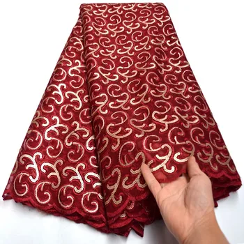 

wine gold sequins fabrics lovely french lace fabric with sequins embroidery tulle mesh haute couture for wedding dress