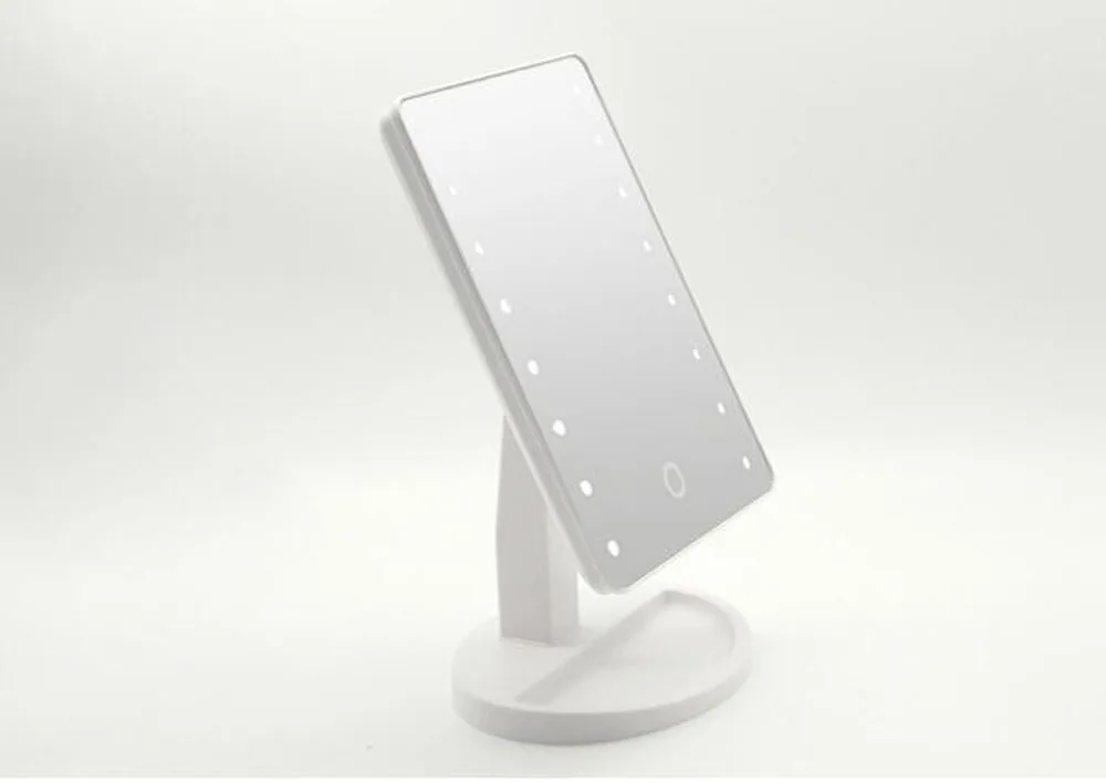 Светодиодный настольный органайзер косметическое зеркало с светильник 16 светильник макияж зеркальное зеркало заднего вида с 360 Вращающийся косметическое зеркало сенсорный Сенсор