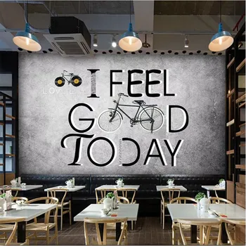

Milofei manufacturers custom European cement wall bicycle background wallpaper mural