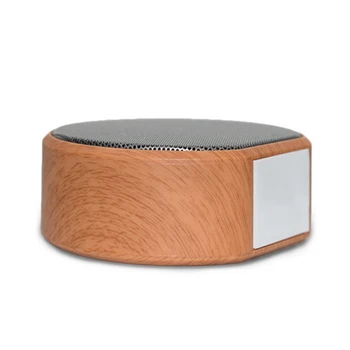 

A60 Wireless Bluetooth Speaker Mini Card Subwoofer Wood Grain Computer Mini Speaker Black