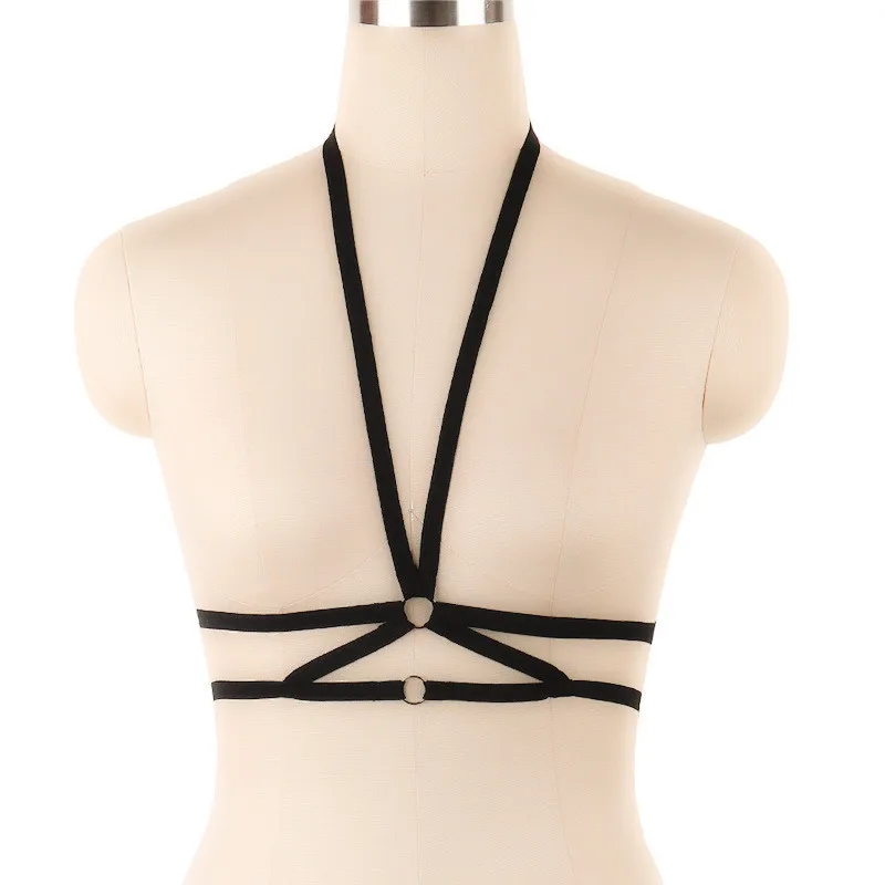 Neuer Pentagramm Schwertgürtel Sexy Damen Body Harness Gothic Dessous Käfig-BH Garter Gürtel Suspenders 8
