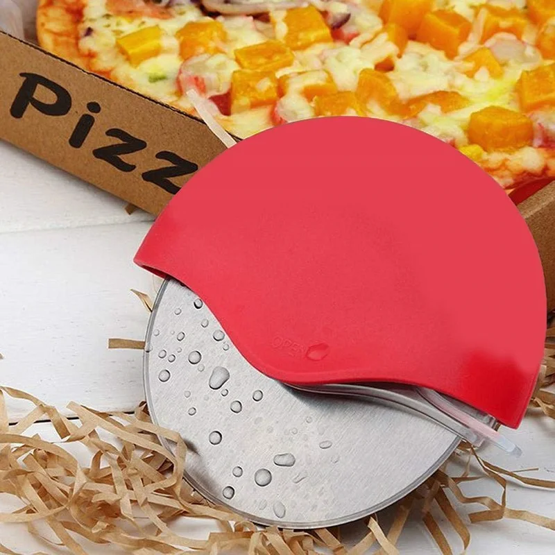

Stainless Steel Pizza Knife Kitchen Gadgets Cutter Kitchen Accessories Pies Waffles Dough Cookies Pizza Wheels Scissors