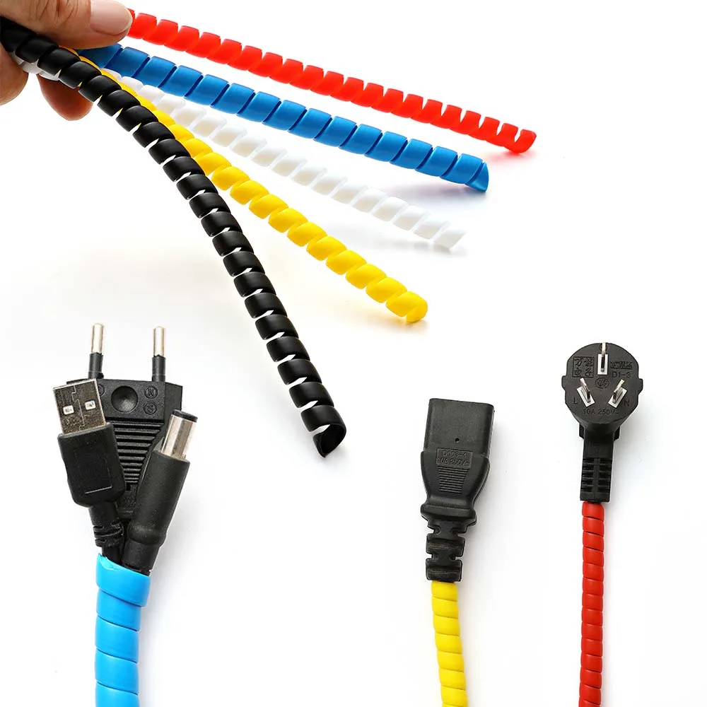 New type spiral wound sleeve flame retardant cable protection sleeve with wound tube wire sleeve 2M 8mm / 10mm / 14m