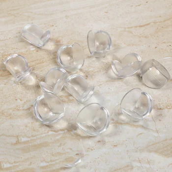 

10pcs Soft Silicone Practical Easy Install Desk Edge Home Table Corner Protector Baby Safety Portable Anticollision Transparent