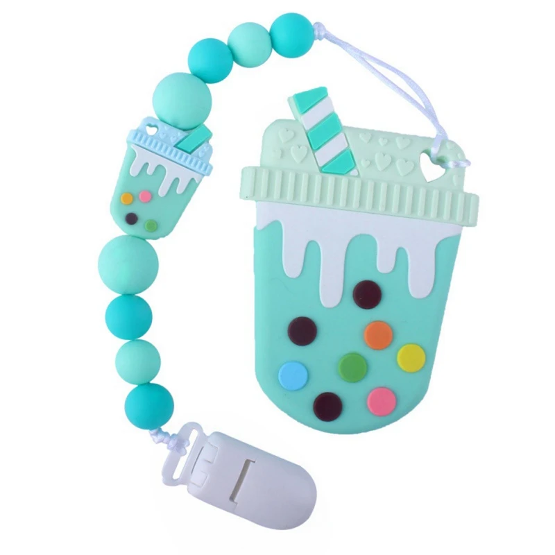 

BABY TEETHER TOYS PACIFIER PERSONALIZE SILICONE BEADS BINKY CLIP PACIFIER CHAIN CHEW DUMMY CLIP NIPPLE HOLDER