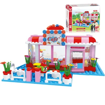 

243Pcs DIY Small Particle Building Block Coffee House Girls Dream Series Assembly Cafe Shop For Children Gift - Graphic Carton