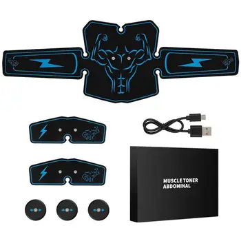 

ABS Trainer Wireless Abdominal Muscle Massager EMS Smart Fitness Training Electric Massager Body Slimming Belt USB 2020