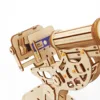 Educational Biological Microscope Wooden Mechanical 3D Puzzle Stem Kits With Slides Optical 160X Magnification For Kids Adult 5