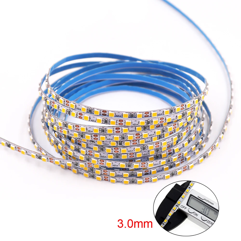 

LED Tape Light Strip Flexible 12V 5M 2025 168LEDs/m 3mm PCB White/Warm White for Light Box TV Backlight Indoor Decoration